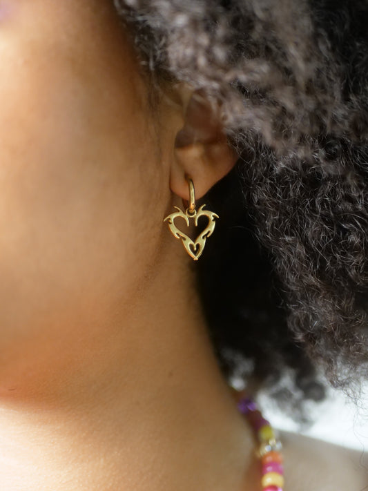 Boucles d’oreilles True Hearts Dorées