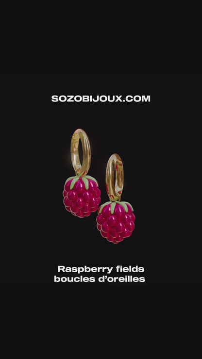 Boucles d’oreilles Raspberry fields